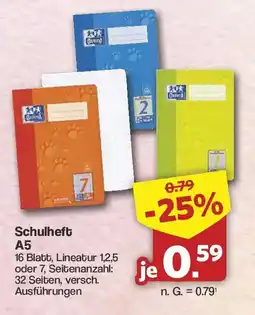 Famila Nord West Schulheft A5 Angebot