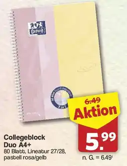 Famila Nord West Collegeblock Duo A4+ Angebot