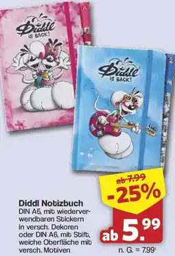 Famila Nord West Diddl Notizbuch DIN A5 Angebot
