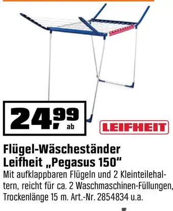 OBI Flügel Wäscheständer Leifheit ,,Pegasus 150" Angebot