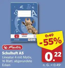 Combi Herlitz Schulheft A5 Angebot