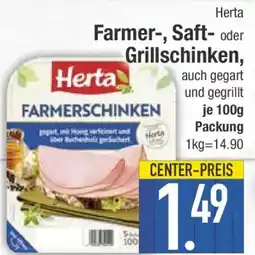 E-Center Herta Farmer-, Saft- oder Grillschinken Angebot