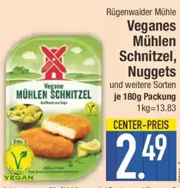 E-Center Rügenwalder Mühle Veganes Mühlen Schnitzel, Nuggets Angebot
