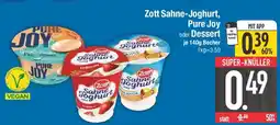 E-Center Zott Sahne-Joghurt, Pure Joy oder Dessert Angebot