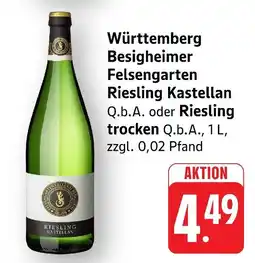 Marktkauf Württemberg besigheimer felsengarten riesling kastellan Angebot
