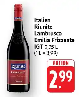 Marktkauf Riunite lambrusco emilia frizzante igt Angebot