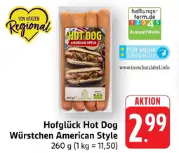 Marktkauf Hofglück hot dog würstchen american style Angebot