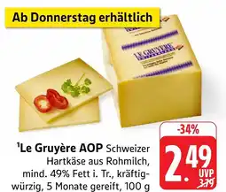 Marktkauf Le gruyère aop Angebot