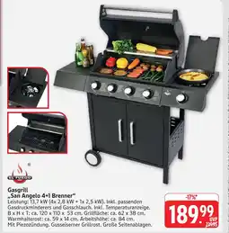 Marktkauf El fuego gasgrill „san angelo 4+1 brenner“ Angebot