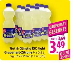 Marktkauf Gut & günstig iso light grapefruit-zitrone Angebot