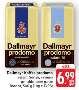 Marktkauf Dallmayr kaffee prodomo vakuum gemahlen Angebot