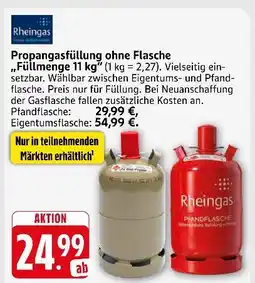 Marktkauf Rheingas propangasfüllung ohne flasche Angebot