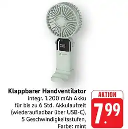 Marktkauf Xlayer klappbarer handventilator Angebot