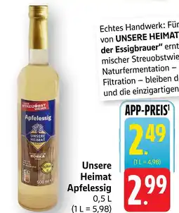 Marktkauf Unsere heimat apfelessig Angebot