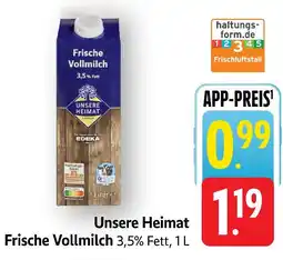 Marktkauf Unsere heimat frische vollmilch Angebot