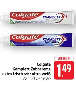Marktkauf Colgate komplett zahncreme extra frisch Angebot