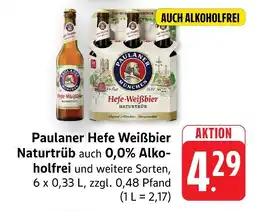 Marktkauf Paulaner hefe weißbier naturtrüb Angebot