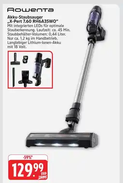 Marktkauf Rowenta akku-staubsauger „x-pert 7.60 rh6a35wo“ Angebot