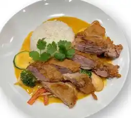 Scheck-in-Center Scheck-in Center Gelbes Thai-Curry (mild) mit Ente im Tempurateig Angebot
