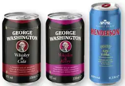 Scheck-in-Center George Washington Whiskey & Cola Angebot
