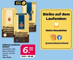 Netto Dallmayr prodomo Kaffee Angebot