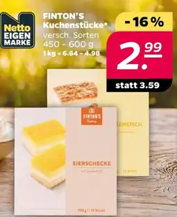 Netto FINTON'S Kuchenstücke Angebot