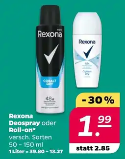 Netto Rexona Deospray oder Roll-on Angebot