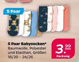 Netto 5 Paar Babysocken* Angebot