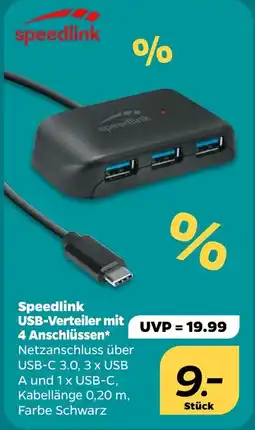 Netto Speedlink USB-Verteiler mit 4 Anschlüssen* Angebot