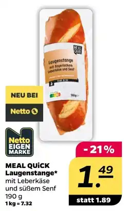 Netto MEAL QUICK Laugenstange Angebot