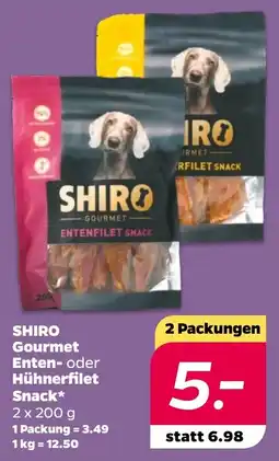 Netto SHIRO Gourmet Enten- oder Hühnerfilet Snack Angebot
