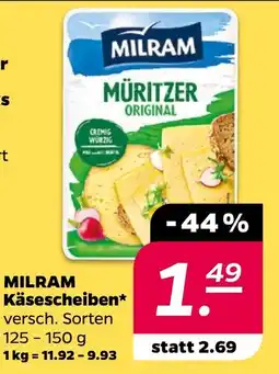 Netto MILRAM Käsescheiben Angebot