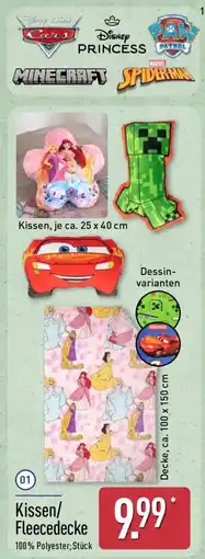 Aldi Nord Kissen/Fleece Decke Angebot