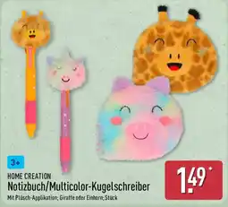 Aldi Nord HOME CREATION Notizbuch/Multicolor-Kugelschreiber Angebot
