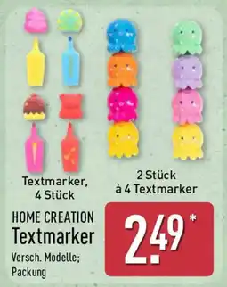 Aldi Nord HOME CREATION Textmarker Angebot