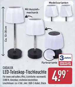 Aldi Nord CASALUX LED-Teleskop-Tischleuchte Angebot