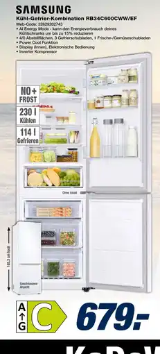 Expert Samsung kühl-gefrier-kombination rb34c600cww/ef Angebot