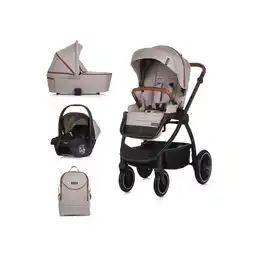 Netto Marken-Discount Chipolino Kombikinderwagen 3 in 1 Prestige Babywanne Rucksack i-Size Babyschale beige Angebot