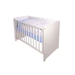 Netto Marken-Discount Lorelli Babybettwäsche Set Smile 6-teilig Decke 140x95 Kissen 43x35 Bett 120x60 blau Angebot