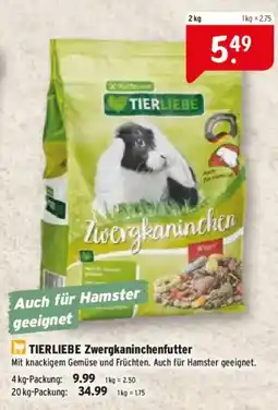 Raiffeisen Markt TIERLIEBE Zwerghaninchenfutter Angebot