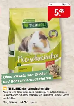 Raiffeisen Markt TIERLIEBE Meerschweinchenfutter Angebot