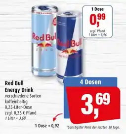 Markant Red Bull Energy Drink Angebot