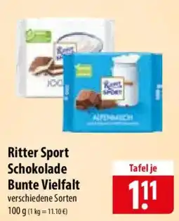Famila Nord Ost Ritter Sport Schokolade Bunte Vielfalt Angebot