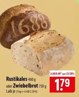 Famila Nord Ost Rustikales oder Zwiebelbrot Angebot