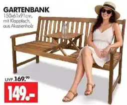 Wreesmann GARTENBANK mit KlappTisch, aus Akazienholz Angebot