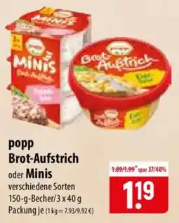 Famila Nord Ost popp Brot-Aufstrich Angebot