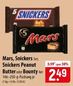 Famila Nord Ost Mars, Snickers 5er, Snickers Peanut Butter oder Bounty 4er Angebot