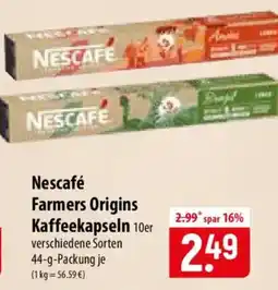 Famila Nord Ost Nescafé Farmers Origins Kaffee kapseln Angebot
