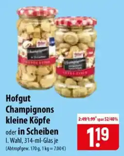 Famila Nord Ost Hofgut Champignons kleine Köpfe Angebot