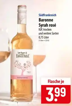 Famila Nord Ost Baronne Syrah rosé Angebot